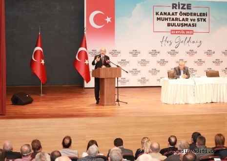 KILIÇDAROĞLU RİZE'DE ZİRAAT ODASI VE MUHTARLARI ZİYARET ETTİ