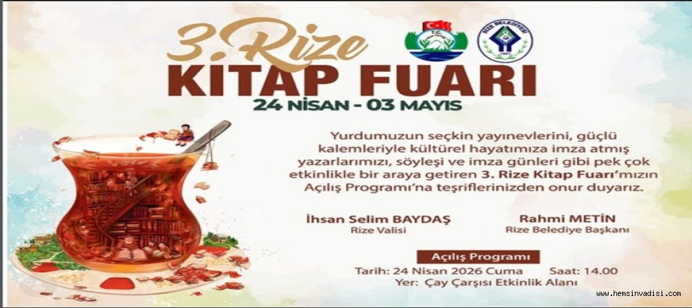 3. RİZE KİTAP FUARI CUMA GÜNÜ AÇILIYOR