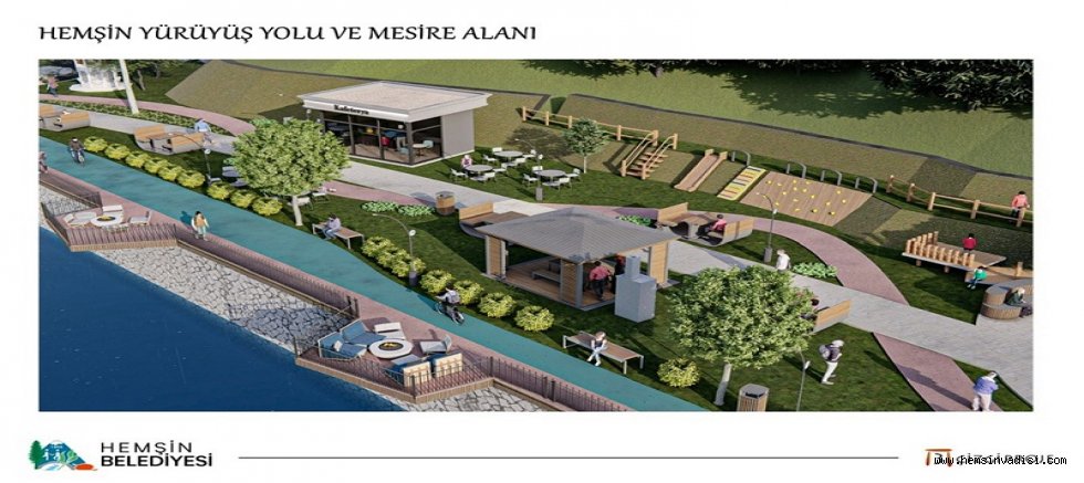 HEMŞİN'DE GÖLET ÇEVRESİ ŞENLENİYOR