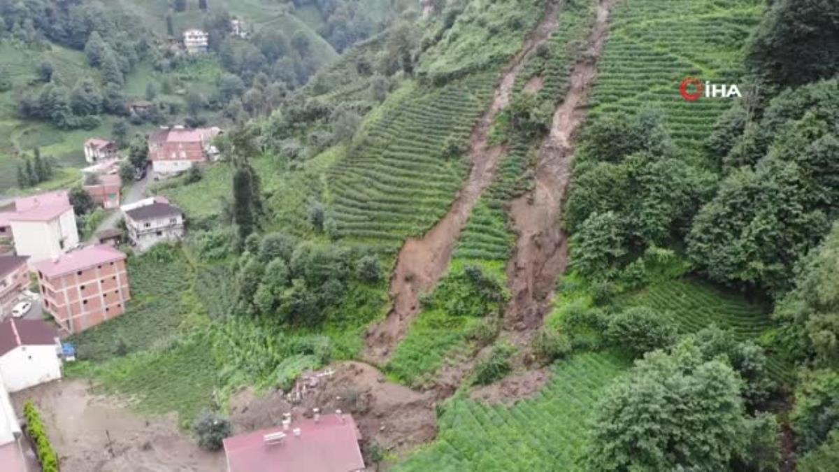 Rize'de şiddetli yağışlar etkili oldu, bazı evler önlem için tahliye edildi