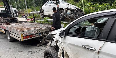 HEMŞİN'DE KAZA KORKUTTU