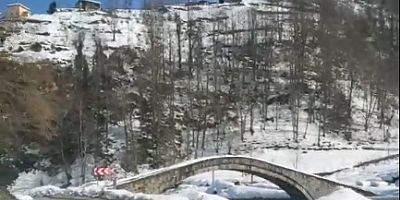 hemşin köy yolları kar